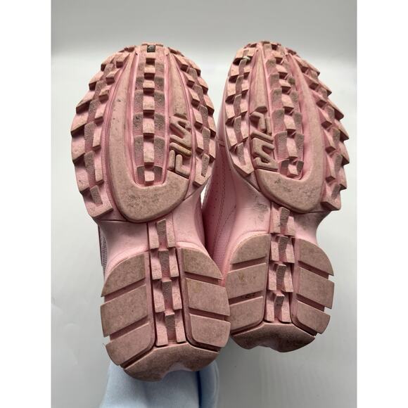 Fila Disruptor 2 Pink Patent Leather Chunky Platform Sneaker Women’s Size 9 - Picture 11 of 11